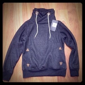 Cowl neck sweatshirt dark grey